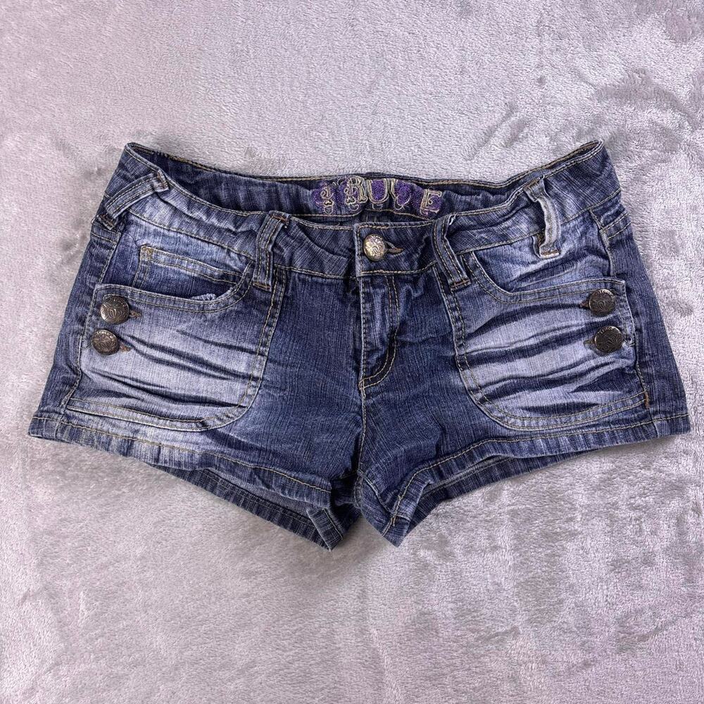 Vintage Truce Y2K Denim Shorts Women’s Size 9 Blue Low Rise Jean Shorts